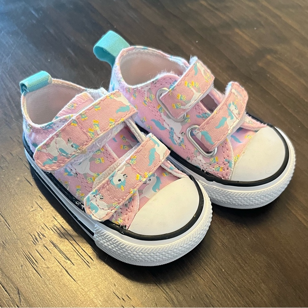 Converse Pink Unicorn Baby Shoes